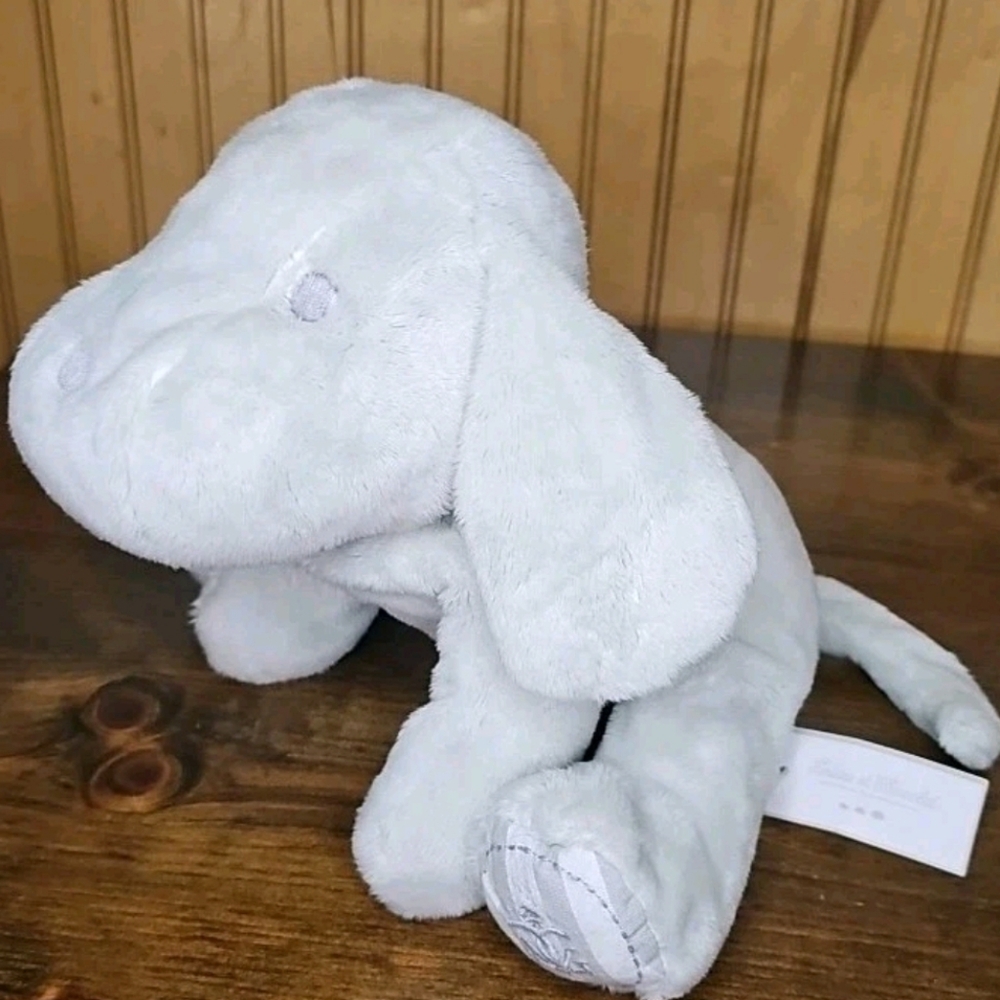 NEW Tartine Et Chocolat 9" Gray Dog Puppy Plush Bean Bag NWT Lucien Le Chien
